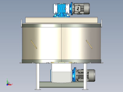 不锈钢砂芯搅拌机罐体  stp前视缩略图