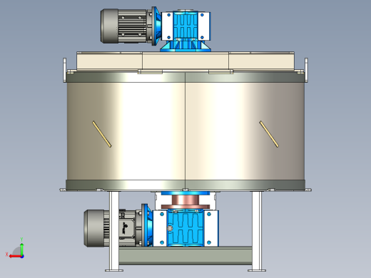 不锈钢砂芯搅拌机罐体  stp后视缩略图