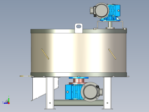 不锈钢砂芯搅拌机罐体  stp右视缩略图