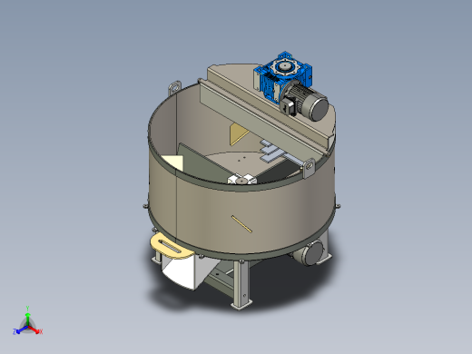 不锈钢砂芯搅拌机罐体  stp正等轴测缩略图