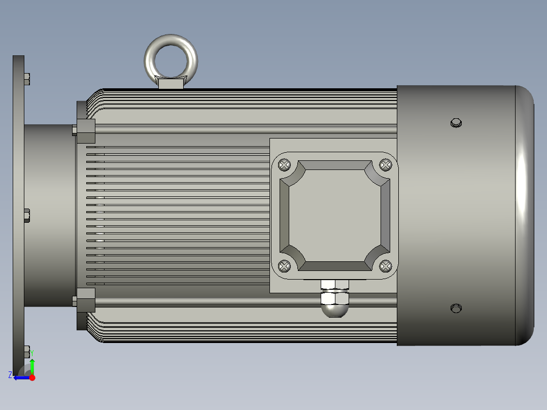 XW(D)型卧式单级外形摆线针轮减速机(天津标准)XWD11-3-135_电机右视图
