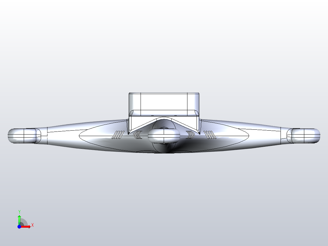 四肢无人机、前视图