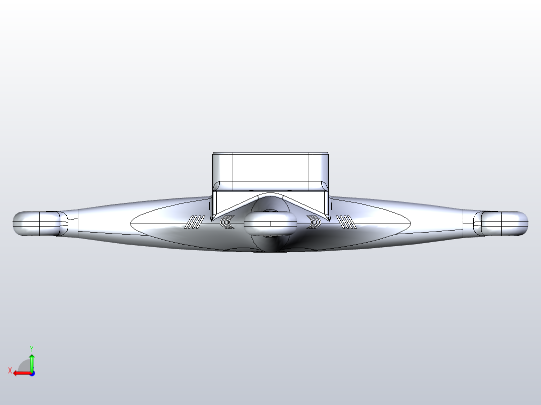 四肢无人机、后视图