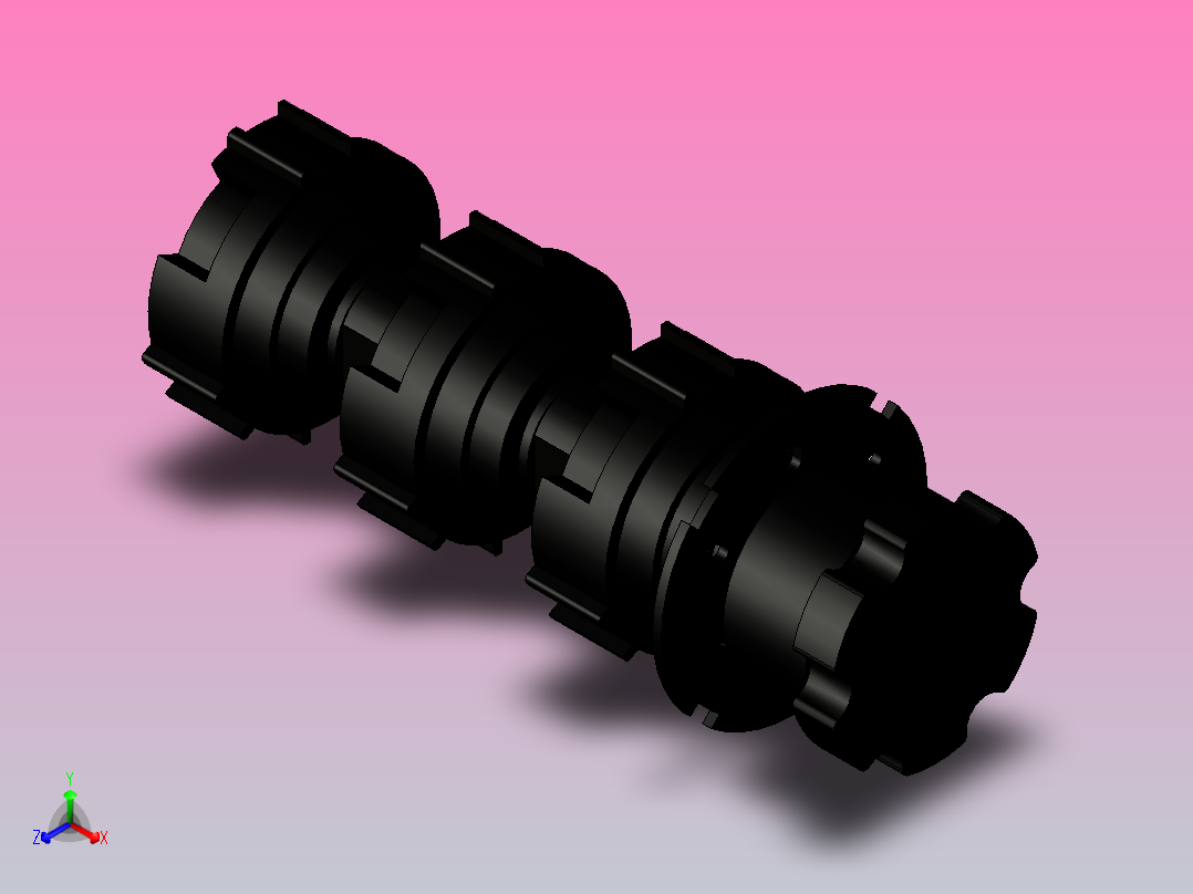 最高22kV变压器用5档位三相负载分接开关正等轴测图