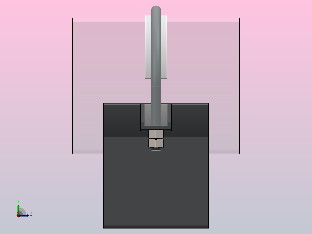 T16型管道支架左视图