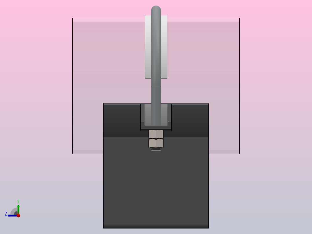 T16型管道支架右视图