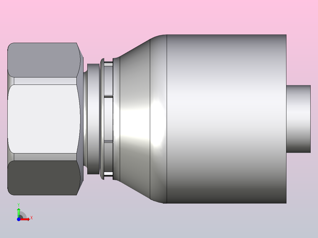 标准液压接头1CA43-18-12C前视图