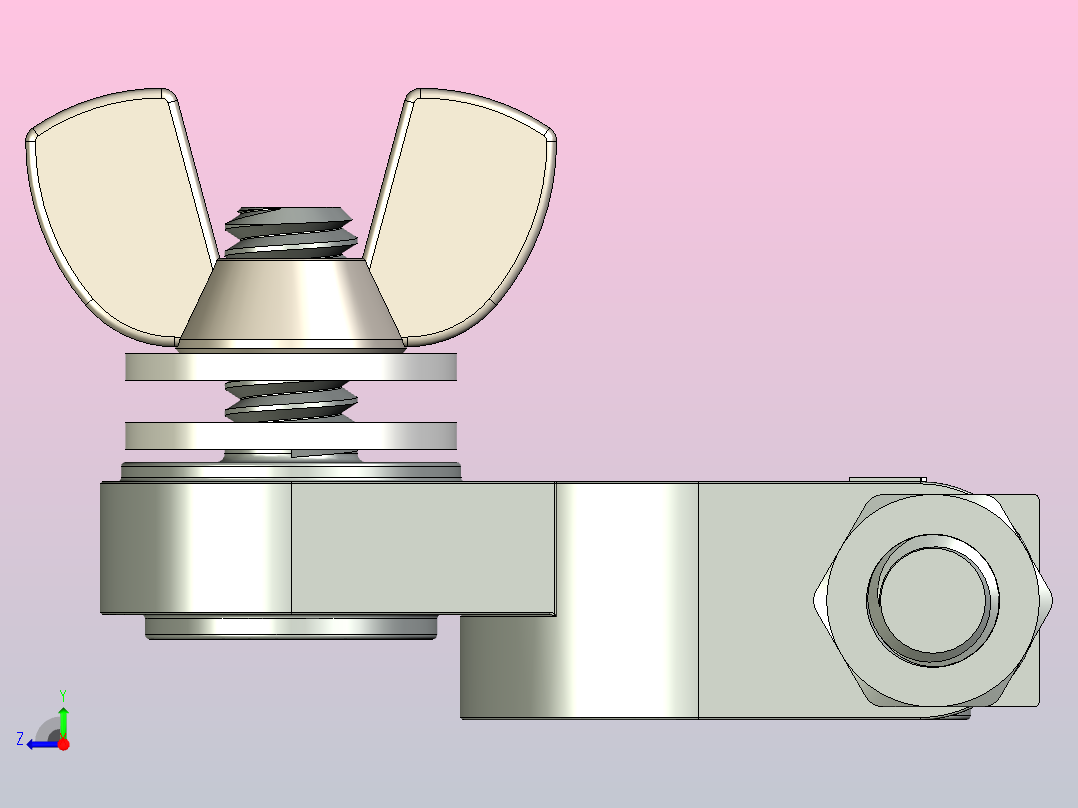 蓄电池负极端子夹右视图