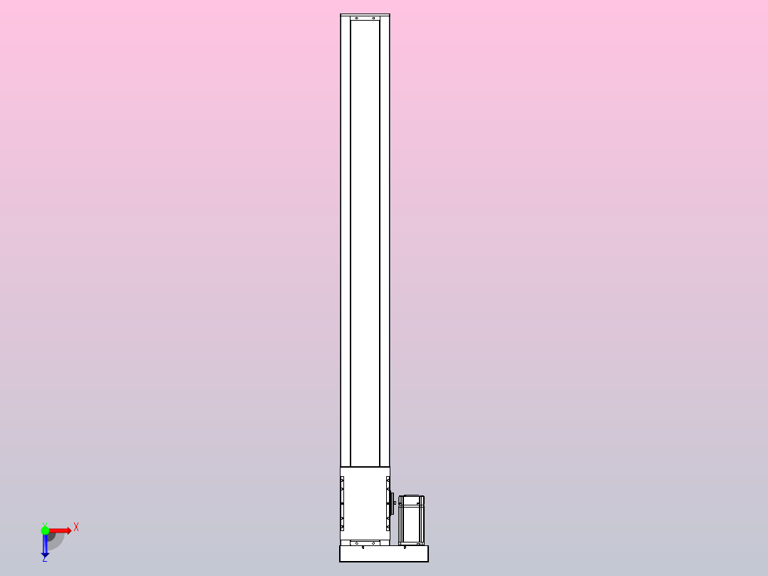 滚珠丝杠直线轴带导轨全封闭TPA-HCR-120D-1610C-L1050-MR-C-P40-N3俯视图