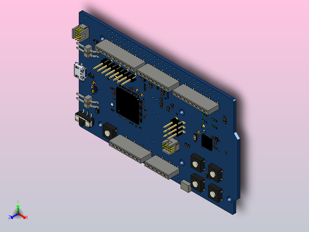 半导体nRF528xx蓝牙5.0原型开发板主视图