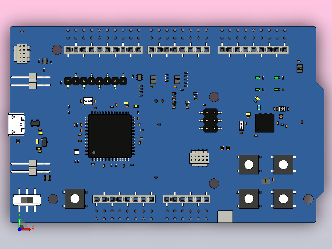 半导体nRF528xx蓝牙5.0原型开发板前视图