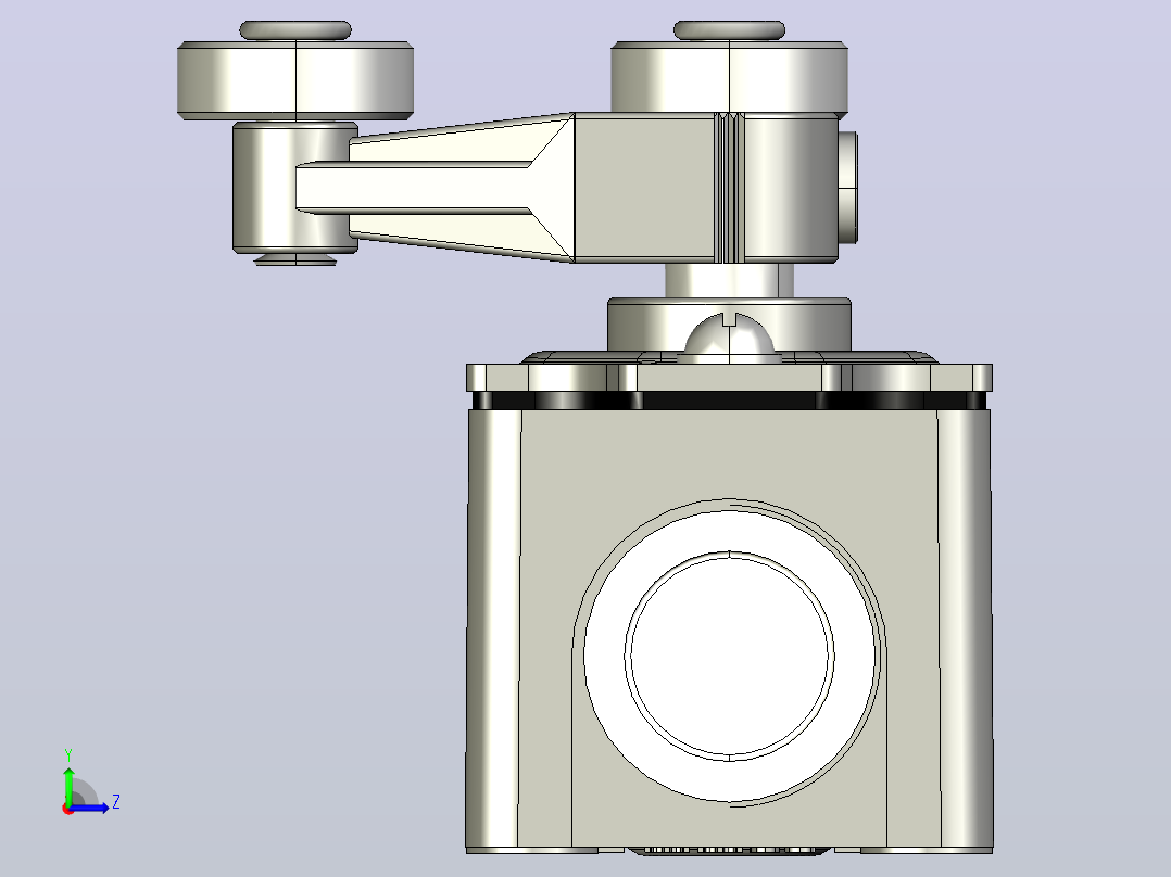 YBLX-K3_20S_H1行程开关三维模型202104左视图