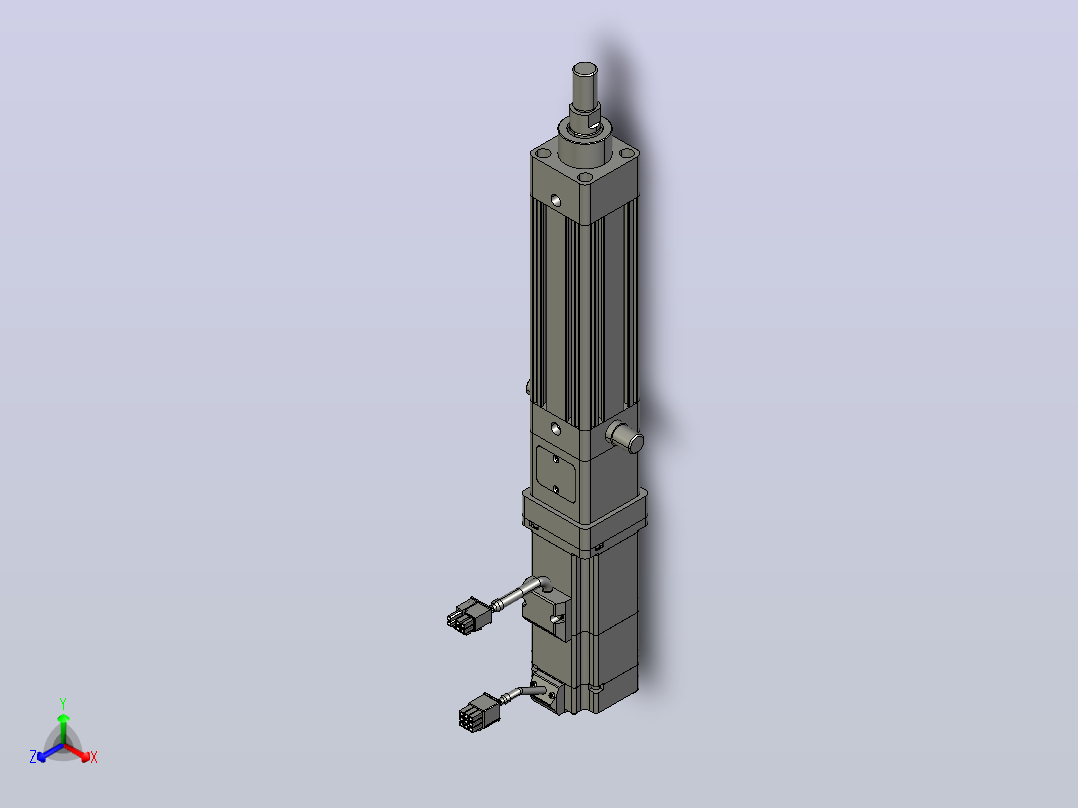 轻载电动缸TPA-ESR40-1210C-L50-M-TC-W-P40-C3主视图