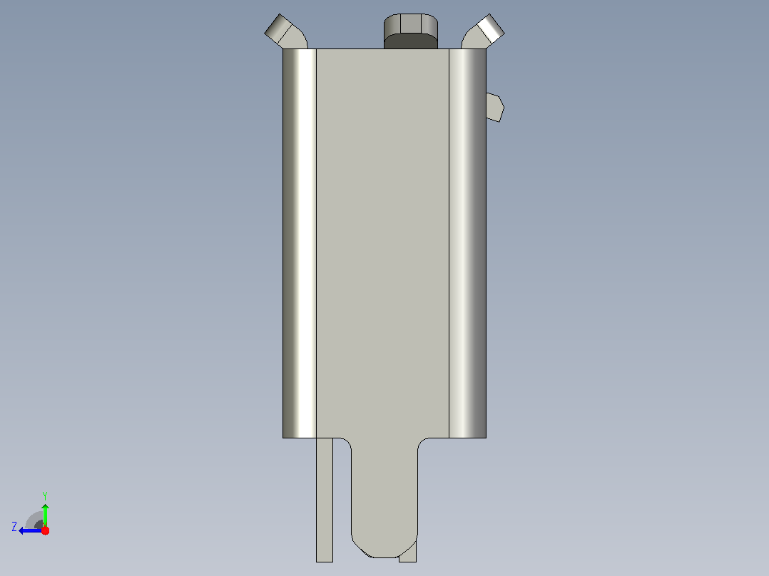微型USB AB类型通过孔类型右视图