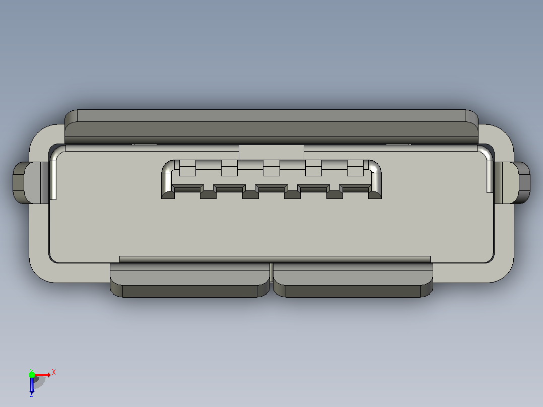 微型USB AB类型通过孔类型俯视图
