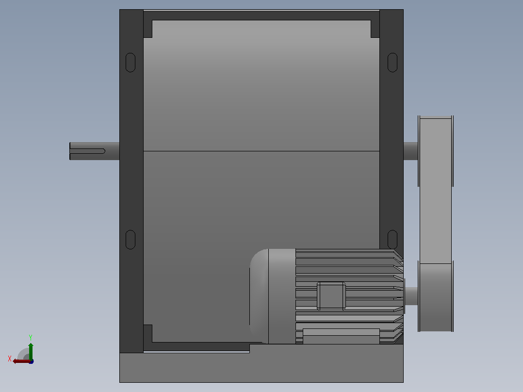 KTH-T（台座型）空调系统后向式离心通风机[KTH-T-315-左0°-0.75kW]后视图