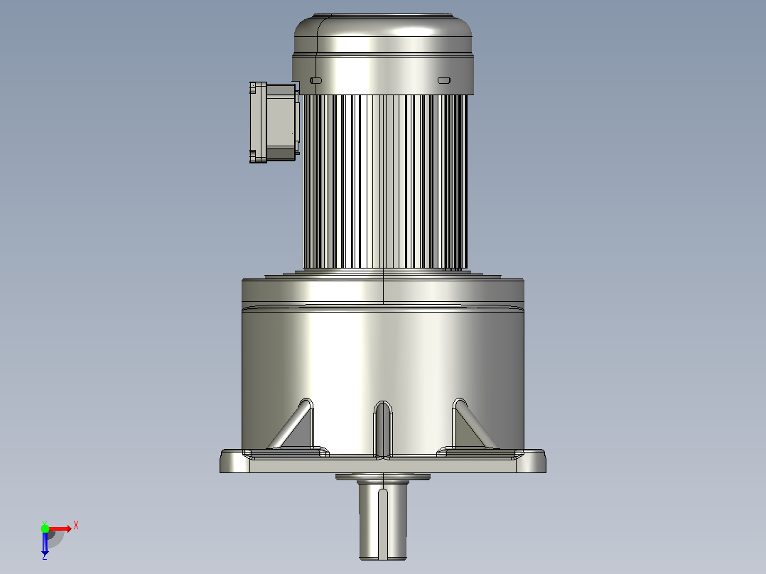 中型减速电机图纸ZV2200-S-45K-100K(50轴）俯视图