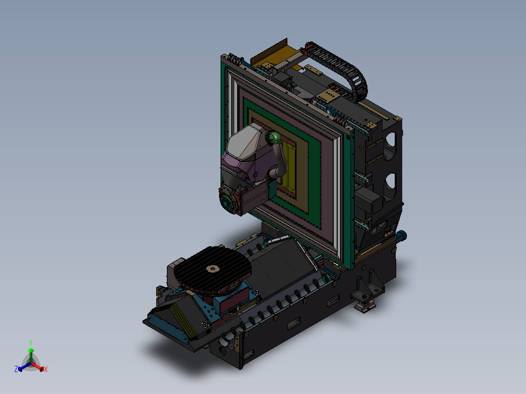 五轴加工中心3D图纸 T628