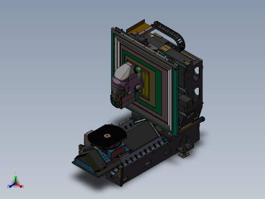 五轴加工中心3D图纸 T628