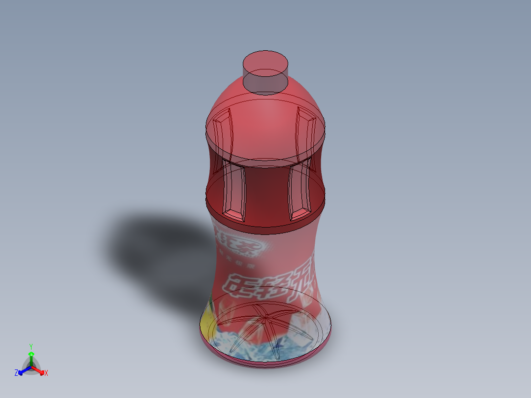 冰红茶正等轴测图