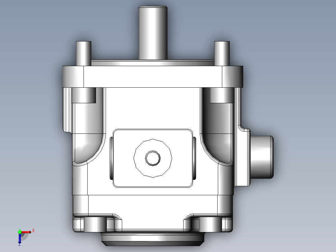 VPVC-F30液压泵俯视图