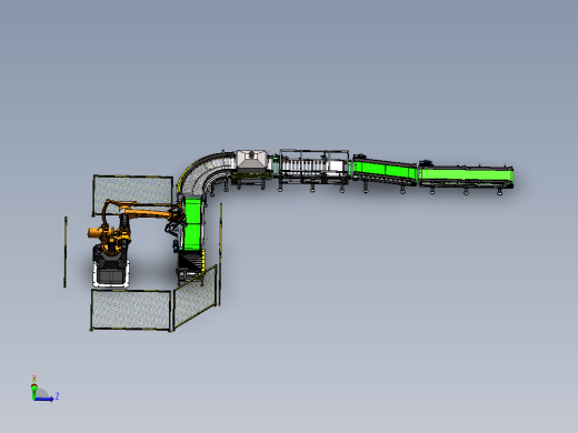 工业机器人码垛流水线工作站3d图纸 码垛生产流水线3d图三维模型