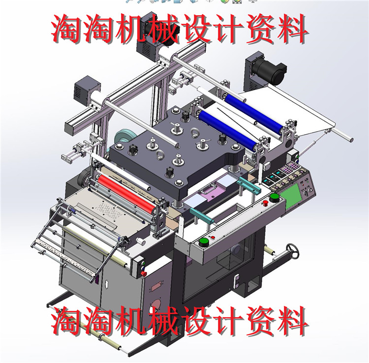 F500冲切机 模切机 3D图纸 机械设备非标自动化3D模型设计素材1