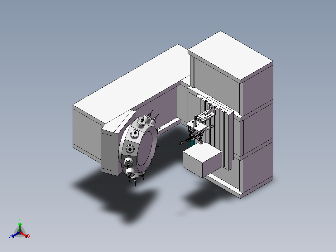 571现代化数控机床正等轴测图