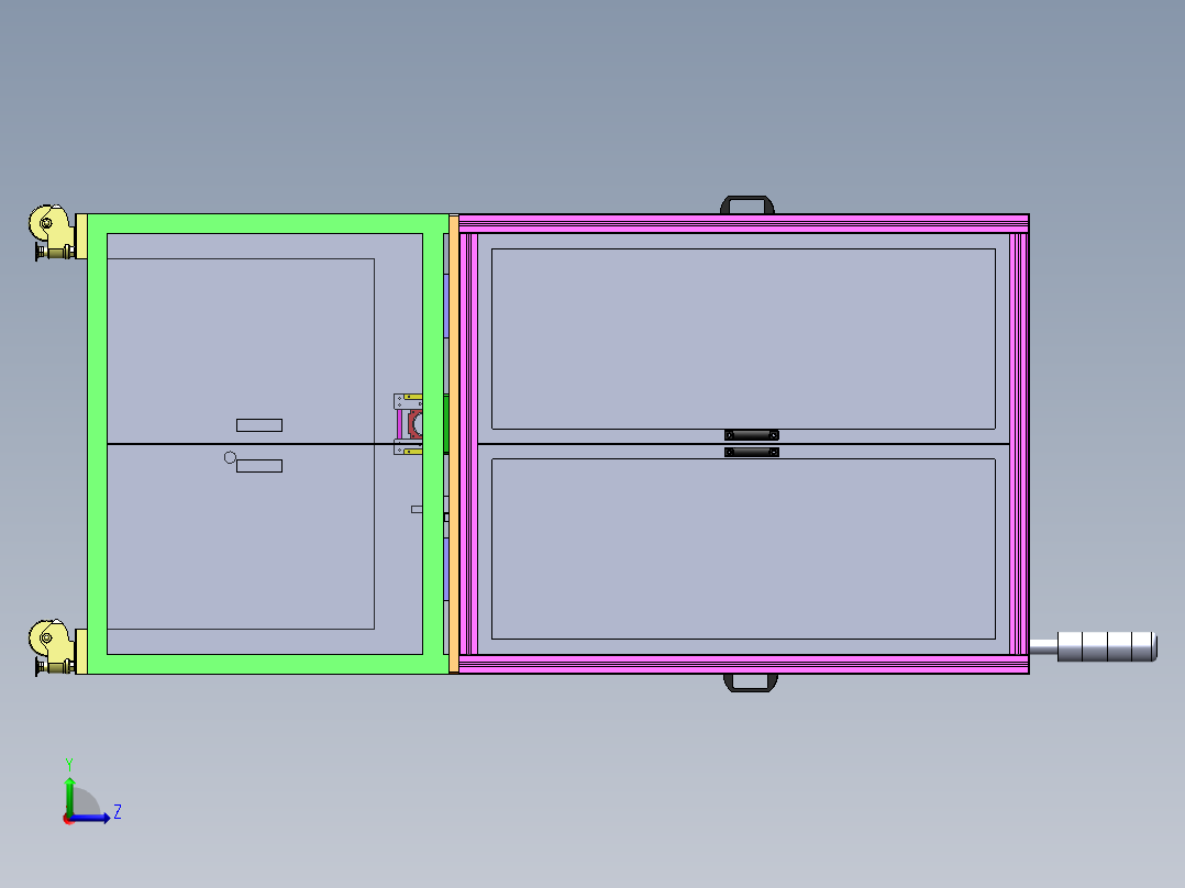 汽车连接器伺服折弯设备左视图