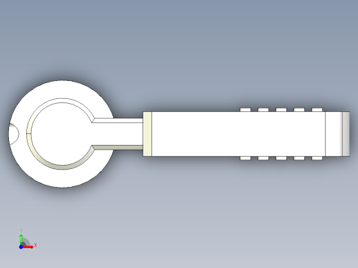 分割定位柱(180°迴轉型)(A)2212-3D多系列多零件图纸模型前视缩略图