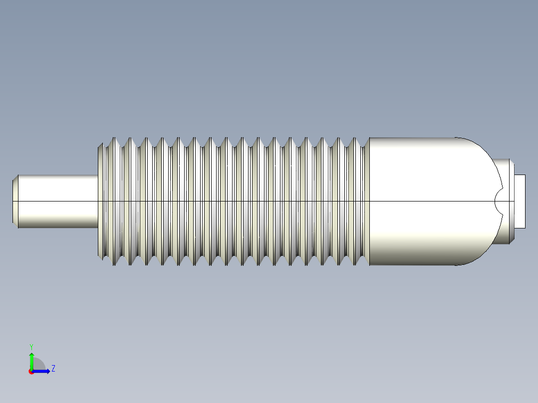 分割定位柱(180°迴轉型)(A)2212-3D多系列多零件图纸模型左视图