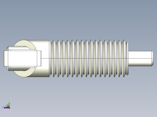 分割定位柱(180°迴轉型)(A)2212-3D多系列多零件图纸模型右视缩略图