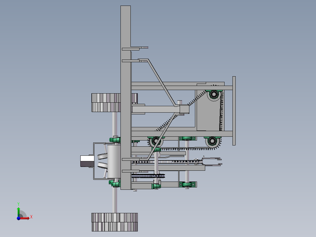 W1118-链夹式大葱移栽机的设计前视图