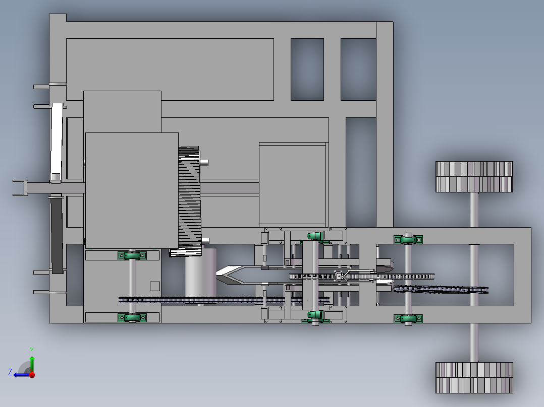 W1118-链夹式大葱移栽机的设计右视图