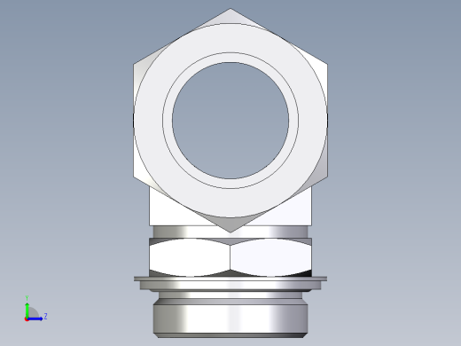 卡套式工业通用硬管接头EO_Adjustable_locknut_branch_tee_TEE42LRCF左视缩略图