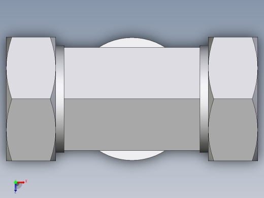 卡套式工业通用硬管接头EO_Adjustable_locknut_branch_tee_TEE42LRCF俯视缩略图