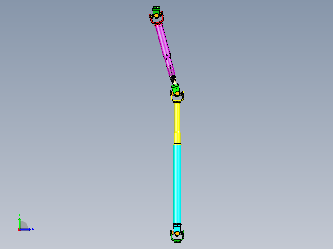 P099-轻型货车传动轴结构设计及三维catia建模左视图