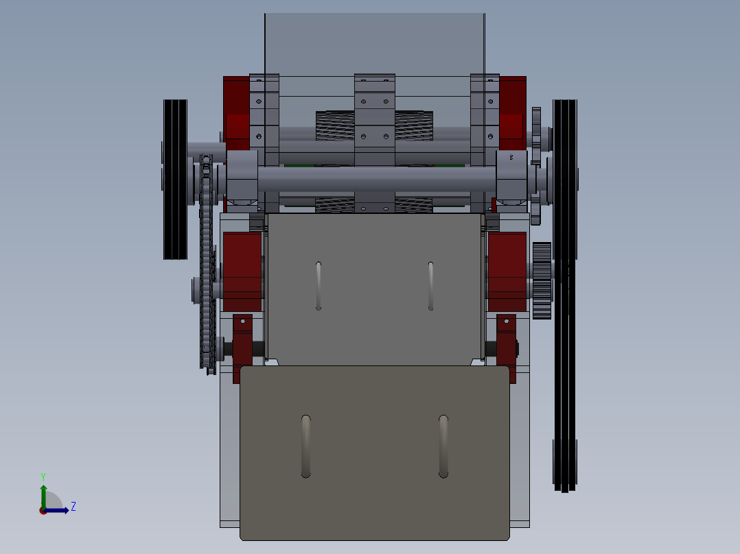 可移动全喂入式香蕉茎秆纤维提取机左视图