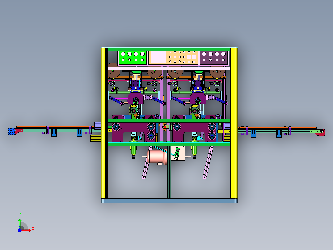 文具瓶子曲面滚式热转印机前视图