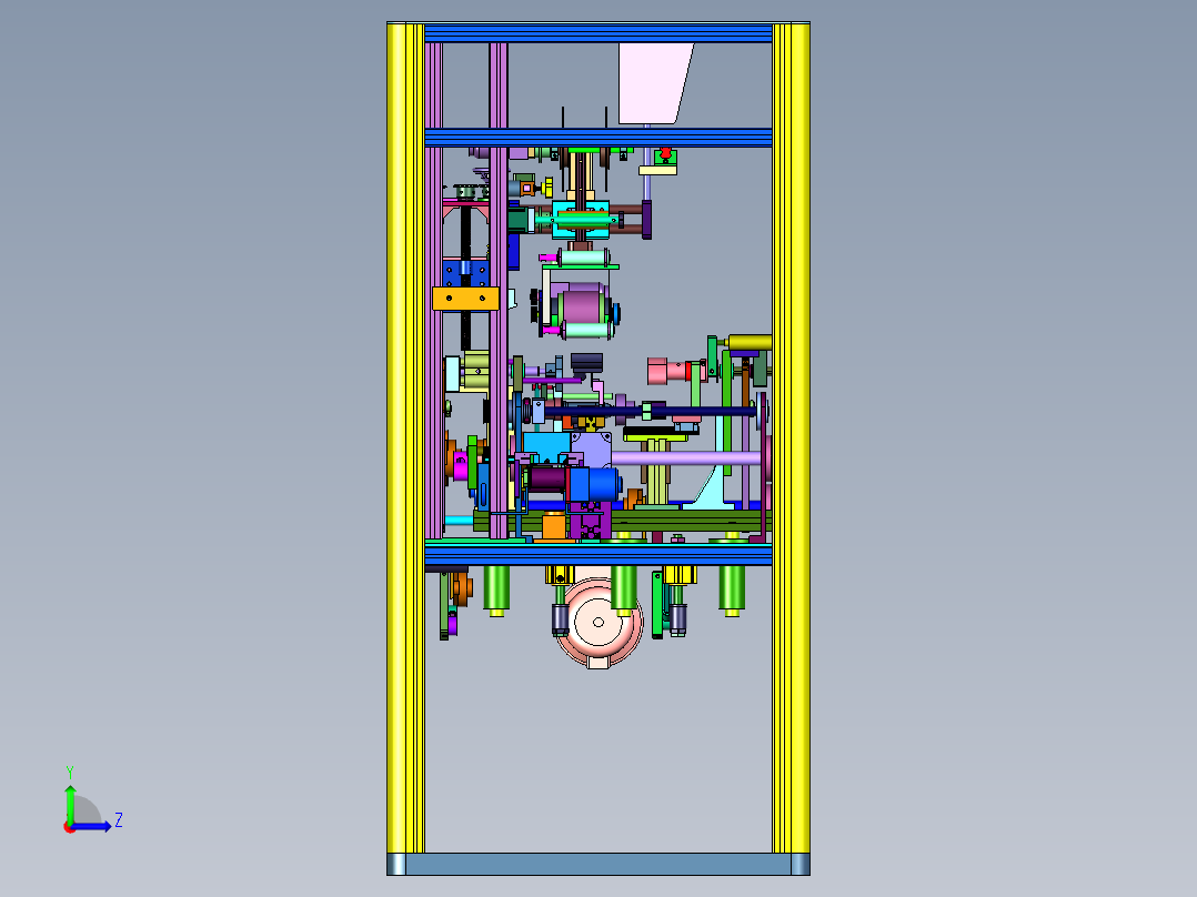 文具瓶子曲面滚式热转印机左视图