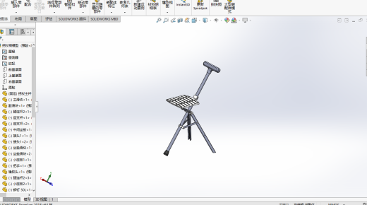 拐杖椅模型缩略图