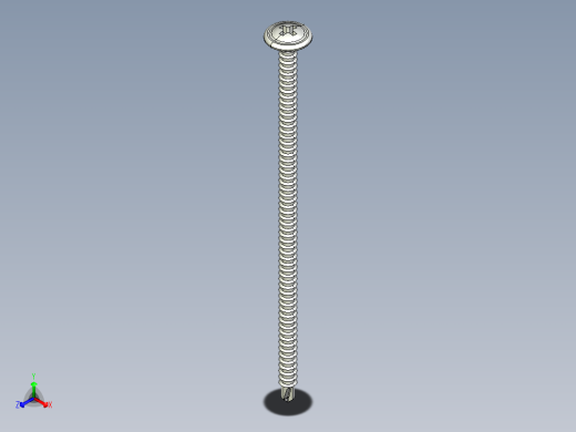 紧固件-STEP Drill-Tip Saucer Screw-03正等轴测缩略图