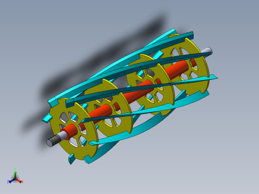 滚刀式修剪机正等轴测缩略图