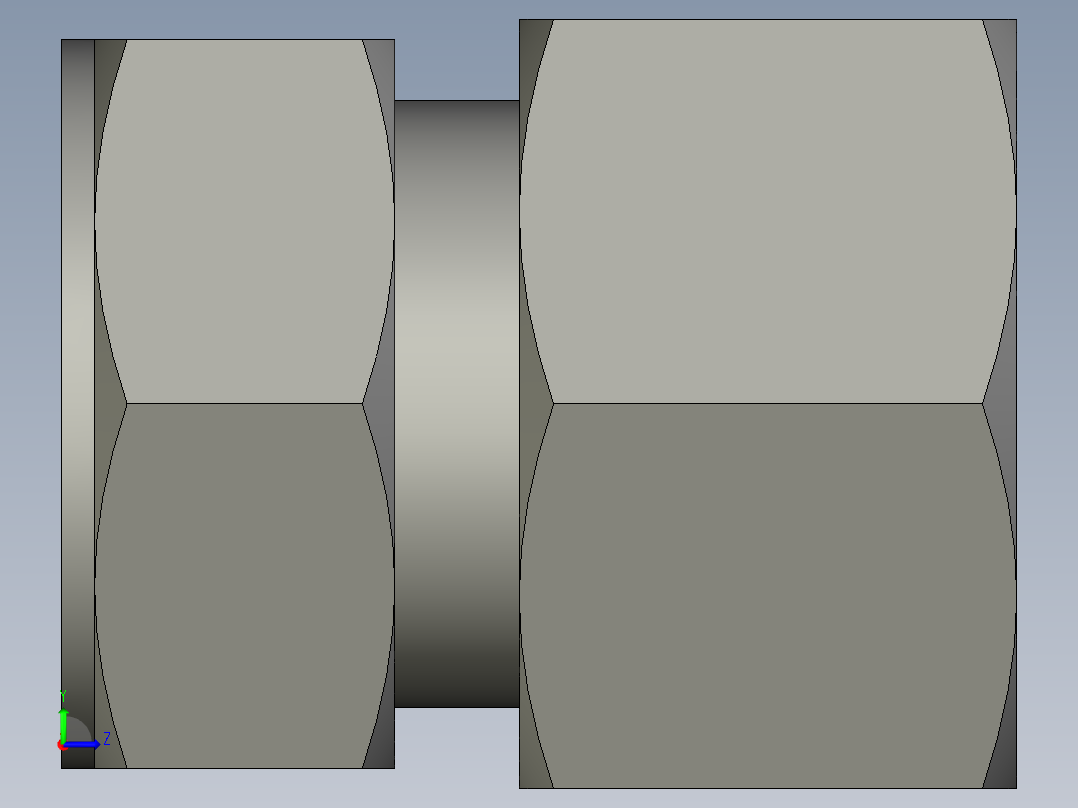 卡套式工业通用硬管接头24_gbu-s左视图