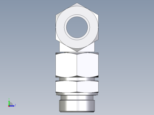 卡套式工业通用硬管接头EO_Assembled_adjustable_standpipe_branch_tee_EVT30SR71左视缩略图