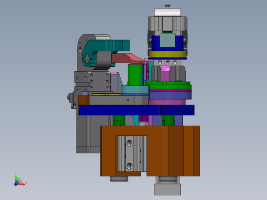 复合机构--插销+压紧+定位前视缩略图