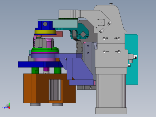 复合机构--插销+压紧+定位右视缩略图