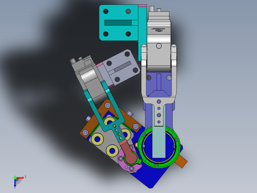 复合机构--插销+压紧+定位俯视缩略图