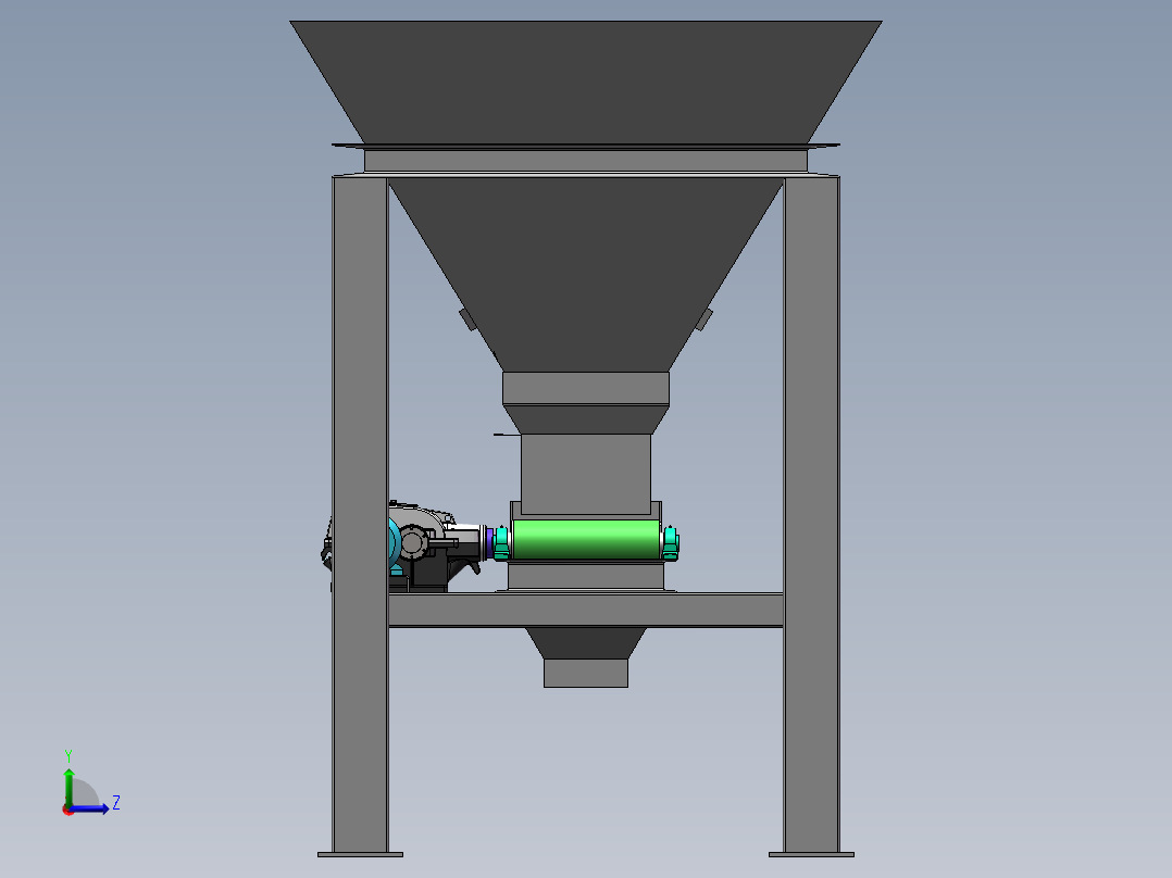 沙土装袋机设计sw20可编辑左视图