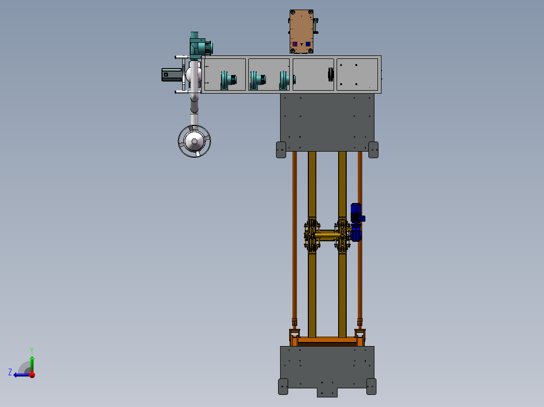 塑料原料成型机设备sw17可编辑右视图